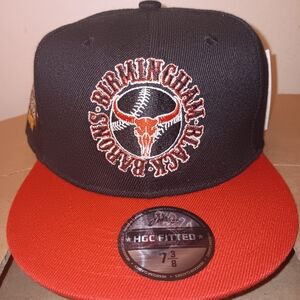 Birmingham Black Barons Black and Red Fitted Baseball Cap